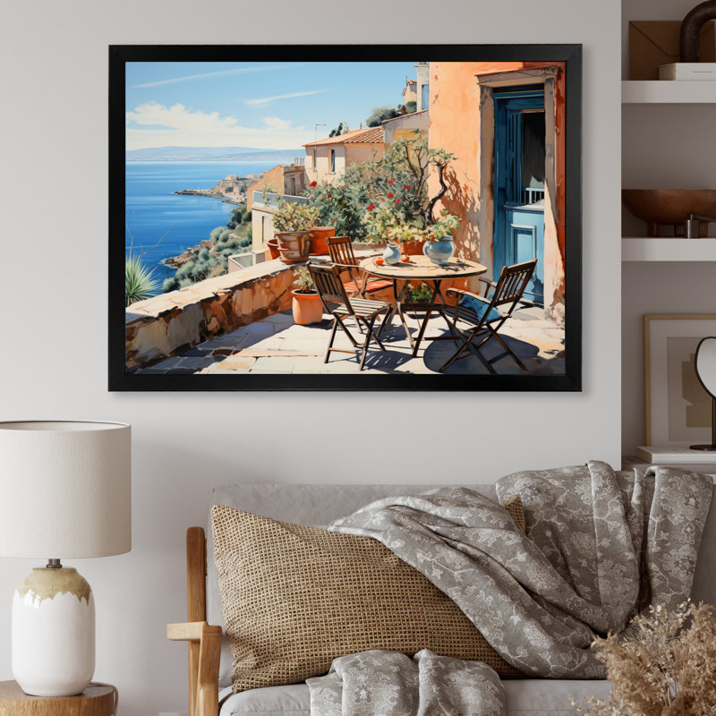 Impression sur toile La Dolce, côte italienne IV - Italie, H 30 po x l 40 po x P 1,5 po, Cadre photo noir