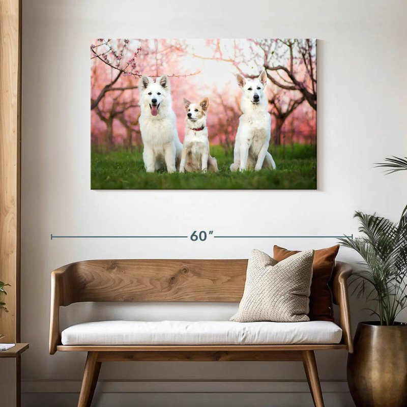 Crowle Dog Family, 30" H x 45" W