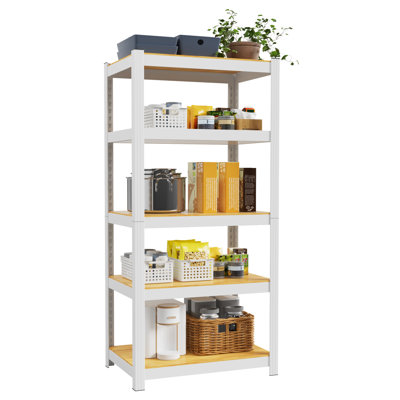 Adaeze 5 Tiers Adjustable Metal Storage Shelving Heavy Duty Boltless Display