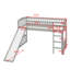 Lit mezzanine simple avec glissoire et échelle