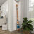 Wood Novelty Canoe Oar Paddle Blue Wall Decor with Arrow Design and Rope Detail