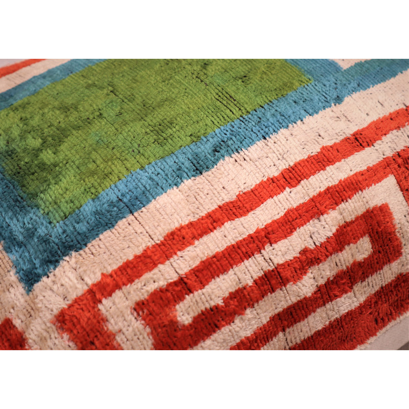 Lumbar Pillow Cover & Insert, Green/Orange/Beige