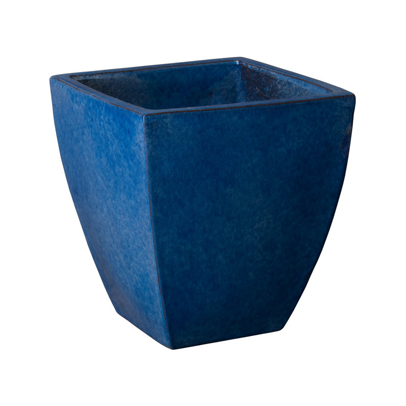 Roye Handmade Ceramic Pot Planter, Blue, 17" H x 15" W x 15" D
