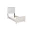 Lit simple en bois gris et moderne