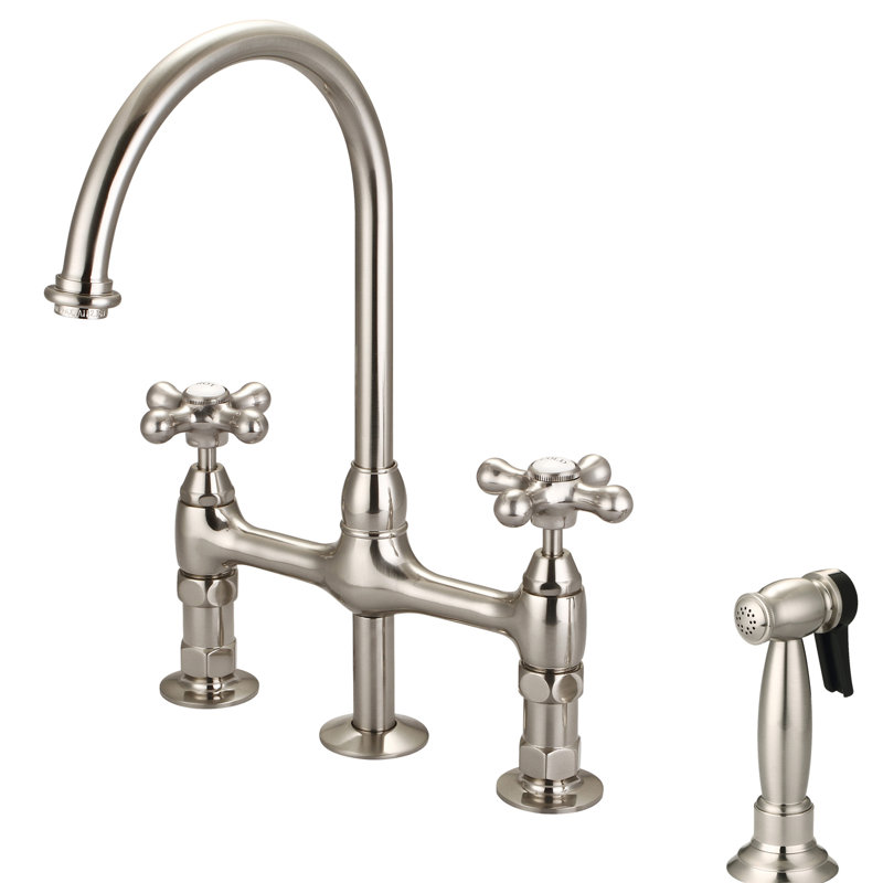 Barclay Harding Kitchen Faucet with Side Spray, Brushed Nickel