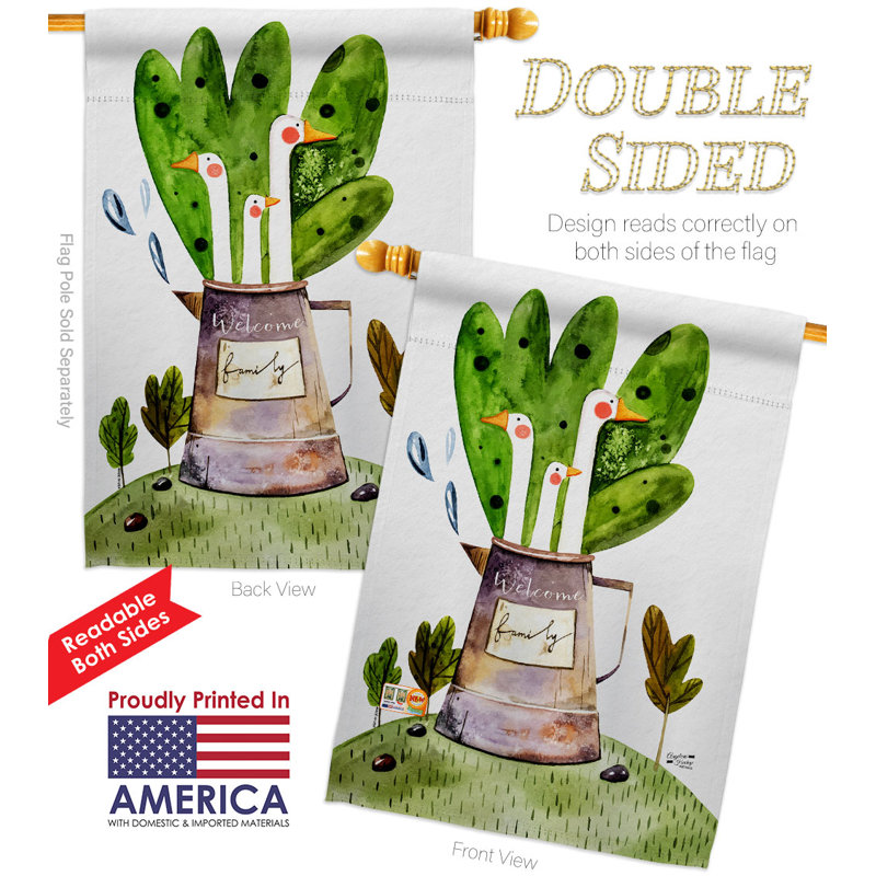 Double Sided 40'' H x 28'' W Polyester House Flag