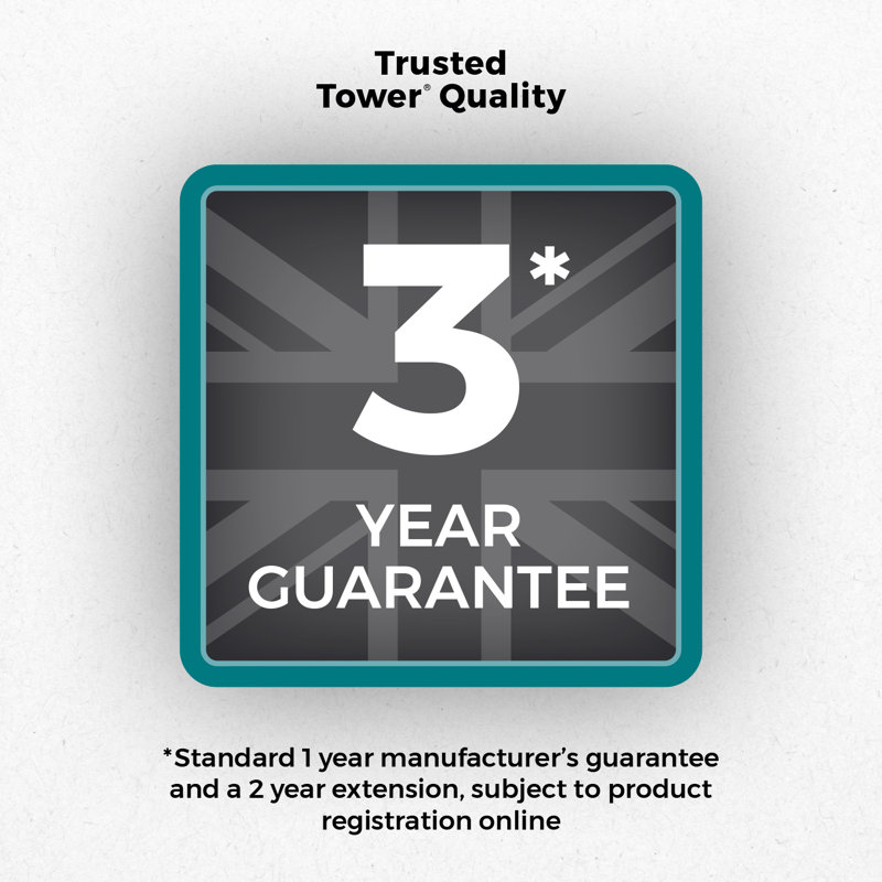 Tower 40m 4-Arm Rotary Airer with Cover & Ground Spike, Weather-Resistant PVC Washing Lines, Foldable Steel Frame, Space-Saving Outdoor Clothes Dryer, Anthracite & Teal, T873031TL