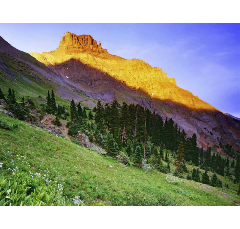 Alcott Hill® Flaherty, Dennis Gallery Wrapped Canvas Art Titled: USA, CO Sunset on Yankee Boy Basin, 28" H x 35" W