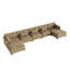 7 Seater Corduroy Corner Sofa -1678660842