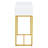 Modern console table with two storage drawers & stripe design, sleek entryway sofa table for living room & hallway, white