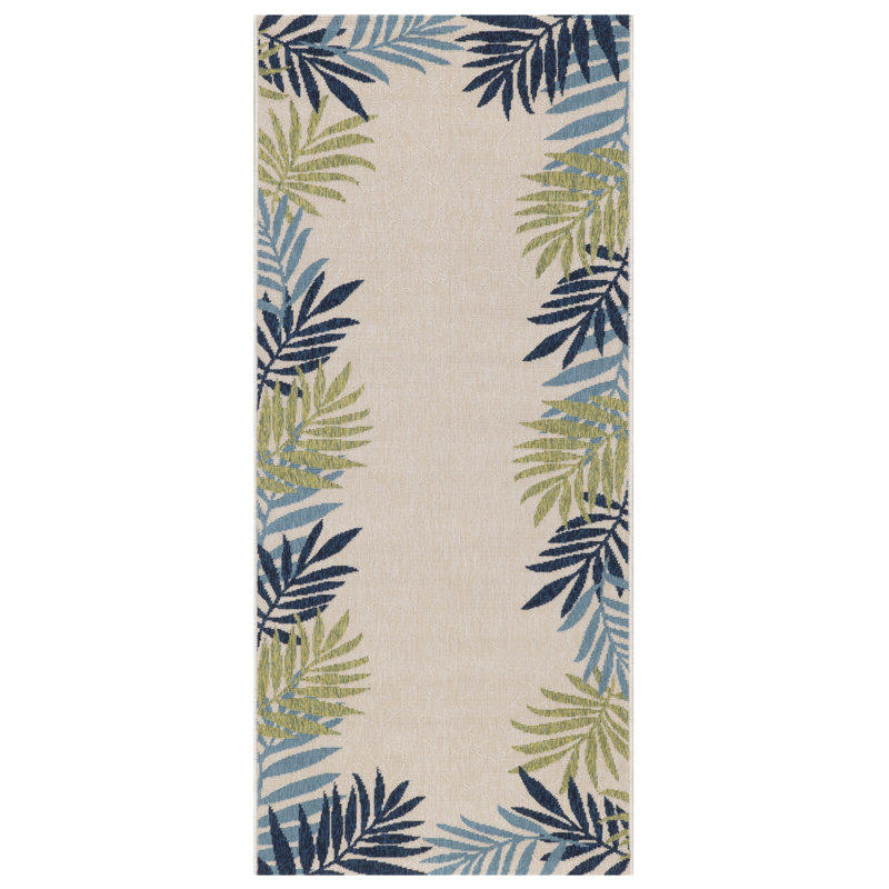 Tapis vert / bleu Springcreek, Tapis de couloir 2 pi 7 po x 6 pi 6 po