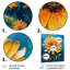 Fleur de pissenlit jaune et bleu en fleurs I - Dandelion Wall Art Living Room-2126001890-2126001895