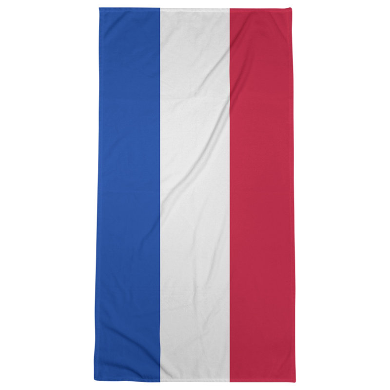 Lightweight Beach Towel, Blue/White/Red, Poly/Cotton
