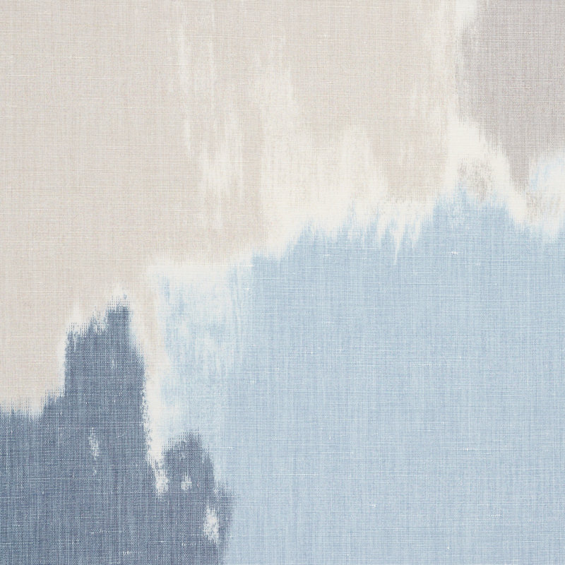 Tissu ikat à blocs de couleurs, Denim