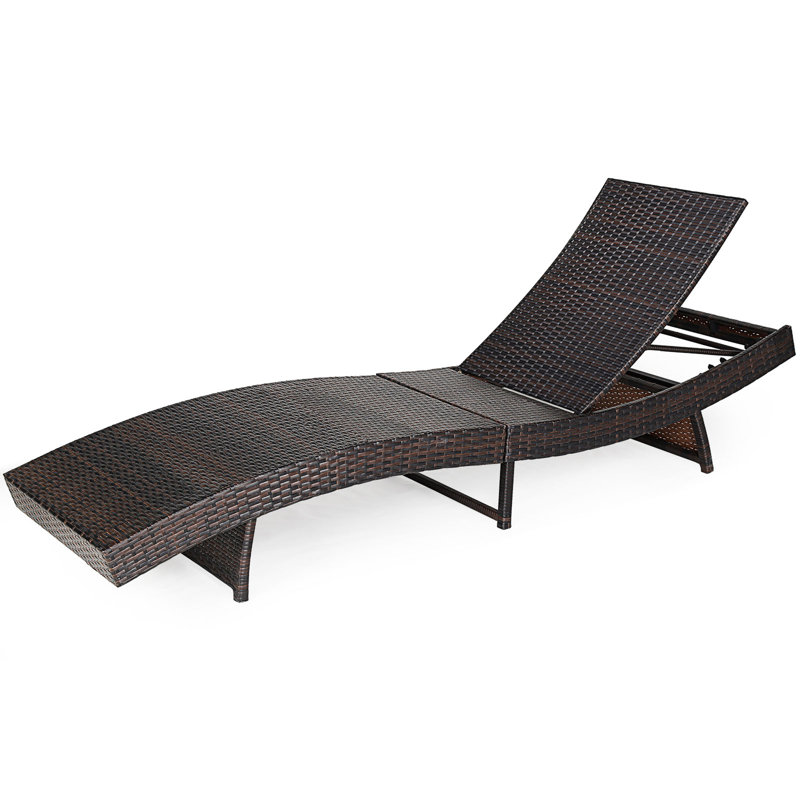 Chaise longue inclinable de 83 po avec coussins 83 po, Turquoise
