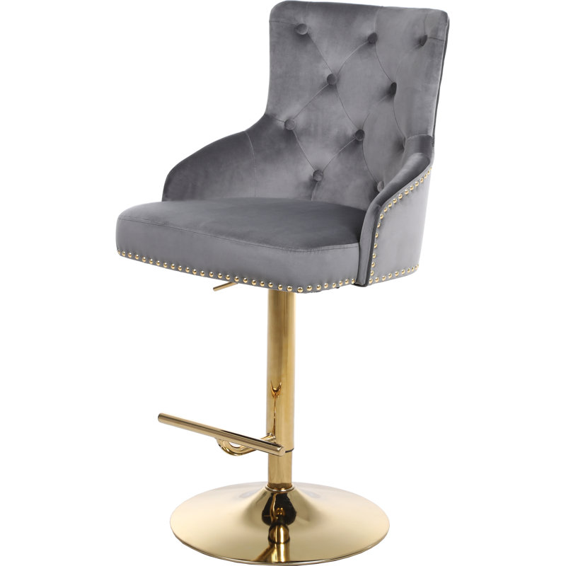 Tabouret Bocana, Gris, Or