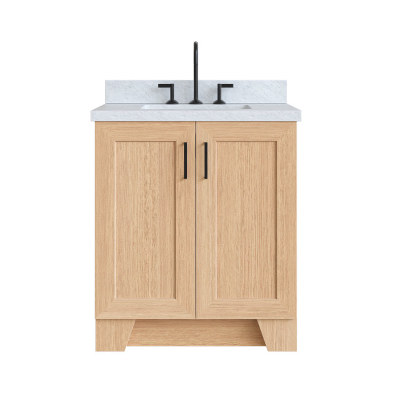 ARIEL TAYLOR 31 IN RECTANGLE SINK VANITY, Rectangle, Natural Oak