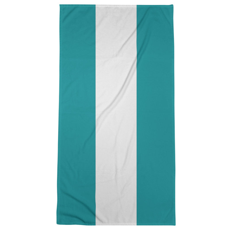 Beach Towel, Light Aqua/Off White