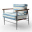 Chaise rembourrée Modern - Fauteuil Calm Horizon Blue-1457511364