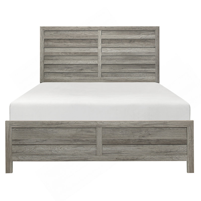 Mobilier de chambre à coucher de style rustique en bois vieilli à finition grise vieillie 1pc