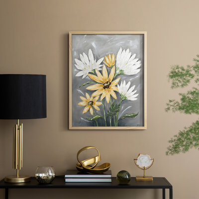 Summer Daisies I Framed Print - Solid Wood