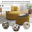 Fauteuil rembourré pivotant avec repose-pieds (ensemble de 2)-116445860