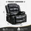 Fauteuil inclinable de massage ergonomique, fauteuil en cuir PU avec chaise berçante pivotante et confort de salon