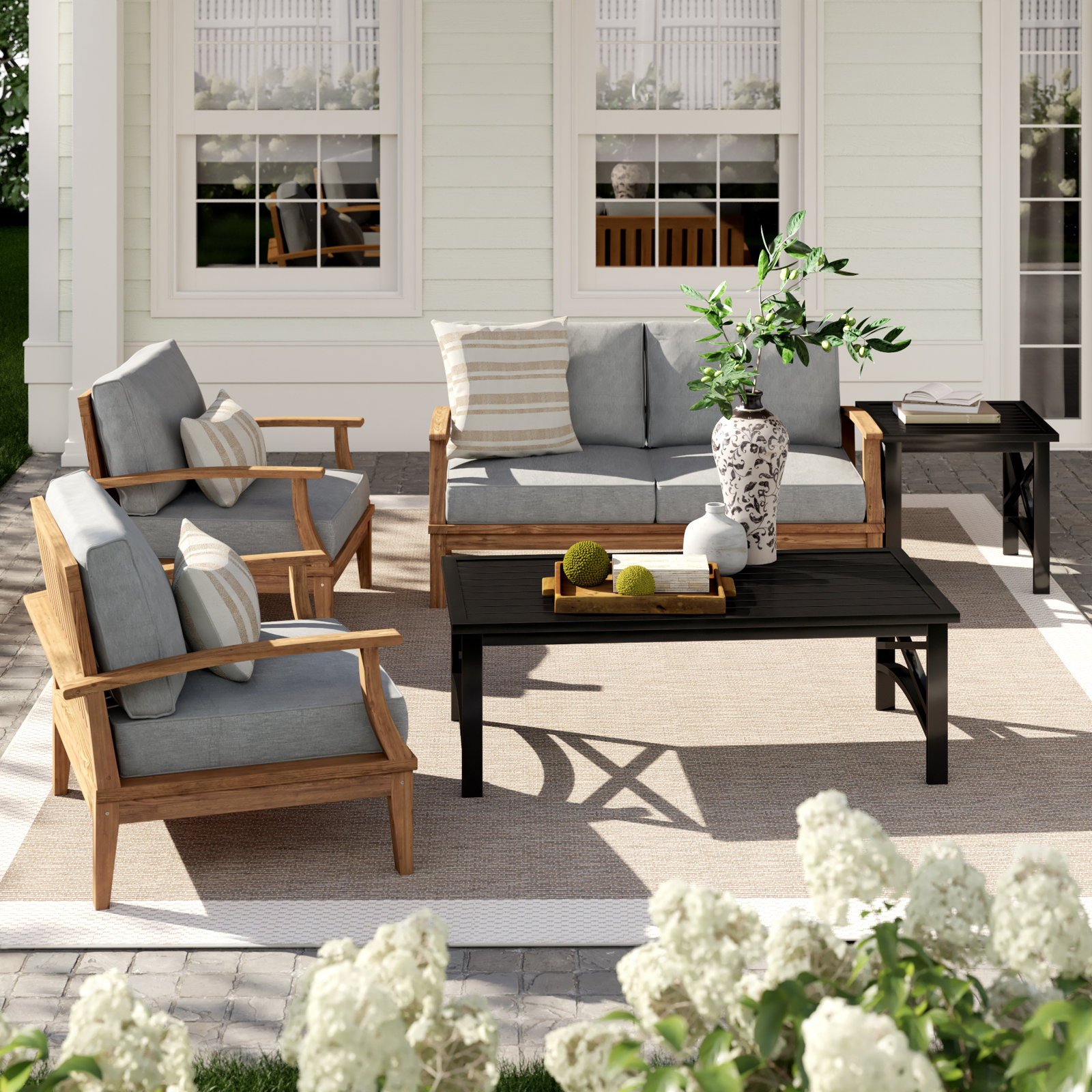 Marina 4-Person Patio Seating Group, Gray