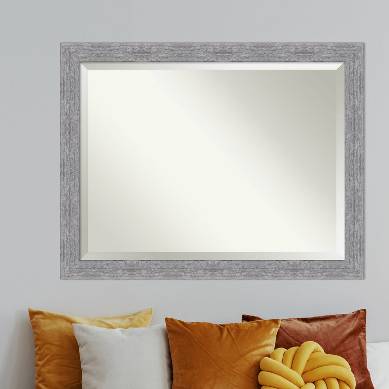 Miroir mural de salle de bain Roulston, Gris, 35 po x 45 po