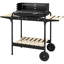 Chariot de barbecue avec bac à cendres à 5 niveaux