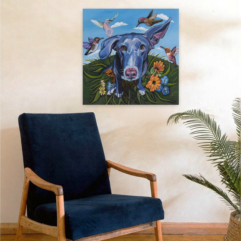 Art contemporain Babs N’ Birds, H 24 po x l 24 po