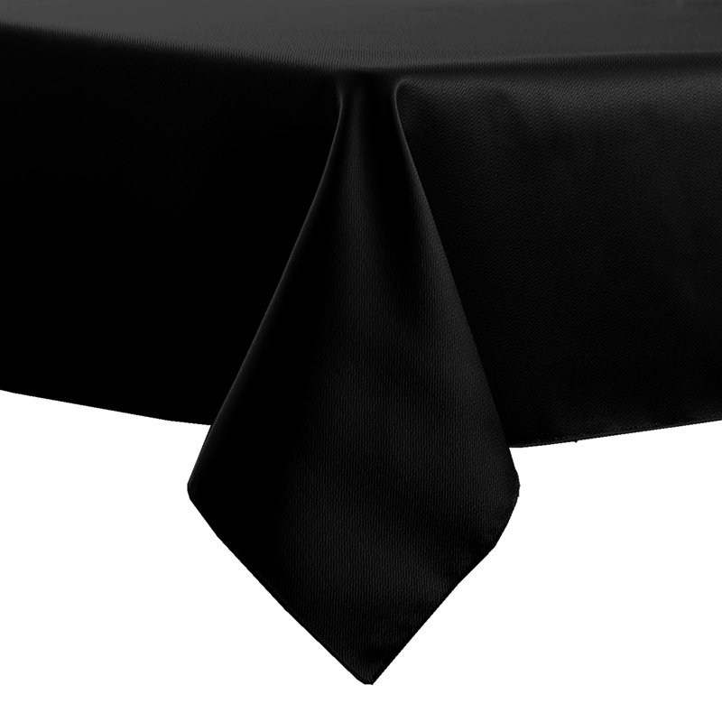 Ultimate Textile Herringbone - Fandango Tablecloth, Black, 1, 45" Square
