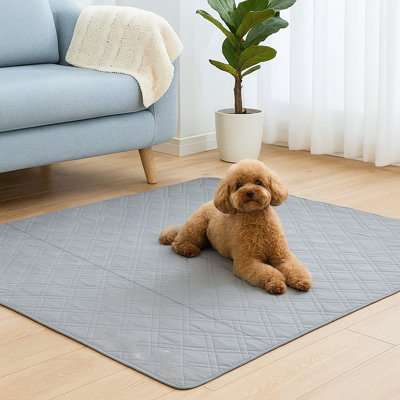 Tapis de clôture pour animaux de compagnie de 48 pouces, imperméable et résistant à la saleté, doux et résistant aux morsures, pliable, facile à nettoyer et plus sécuritaire