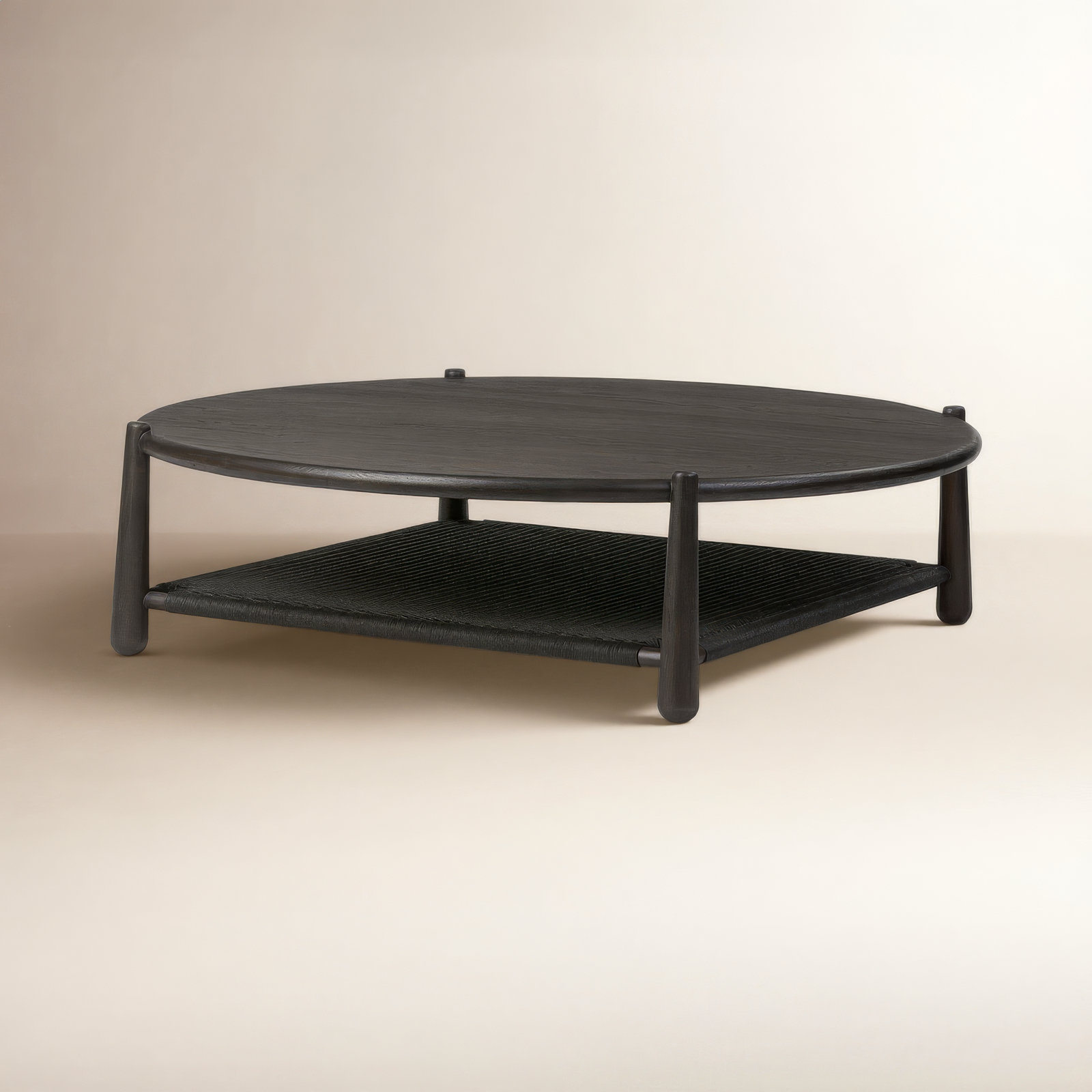 Salvador Coffee Table, Cracked Smoked Black Veneer