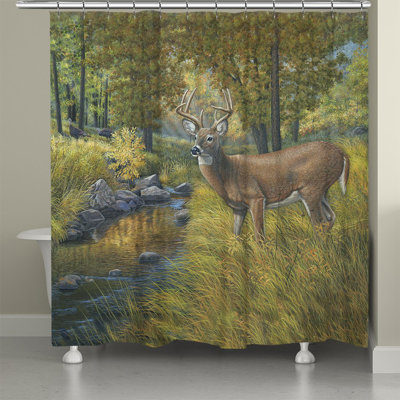 Rideau de douche Demarcus Creekside Deer Retreat
