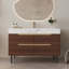 35.4" Modern Bathroom Vanity with Undermount Sink, Sintered Stone Top, Waterproof Multi-layer Solid Wood, 4 Drawers Storage, Free-standing/Wall-Mounted