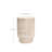 Travertine-Style Round Ribbed MgO Side Table