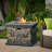 Mauricio Square Polyresin Propane Fire Pit Table with Hidden Fuel Tank