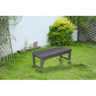 HDPE Adirondack Bench, Poly Lumber Seat For Patio, Backyard by Latitude Run