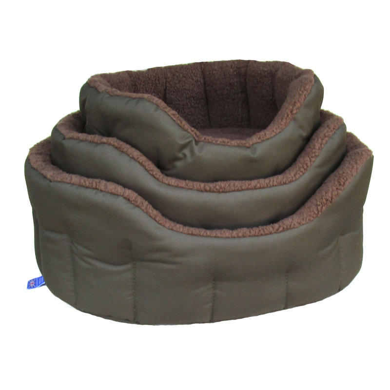 Comeau Polyester Pet Bed, Green/Mushroom, 20 H x 51 W x 41 D cm