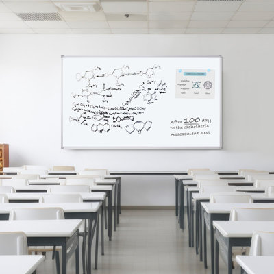 72" x 40" Wall-Mounted Whiteboard Magnetic Dry Erase Board