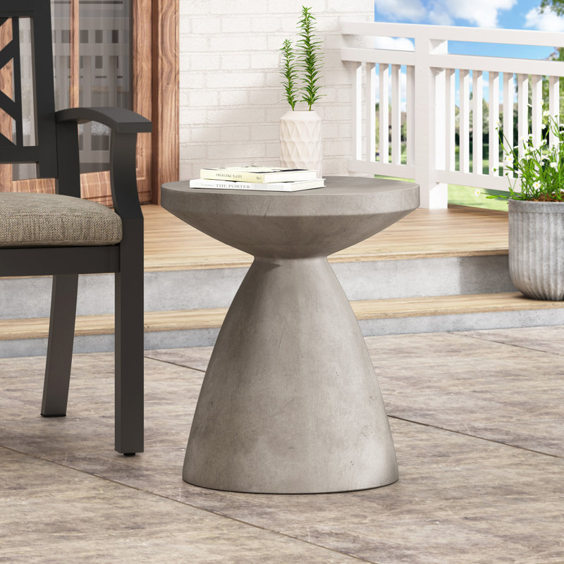 Table d'extérieur en béton léger - Design élégant et pratique côté moderne pour les jardins sans assemblage