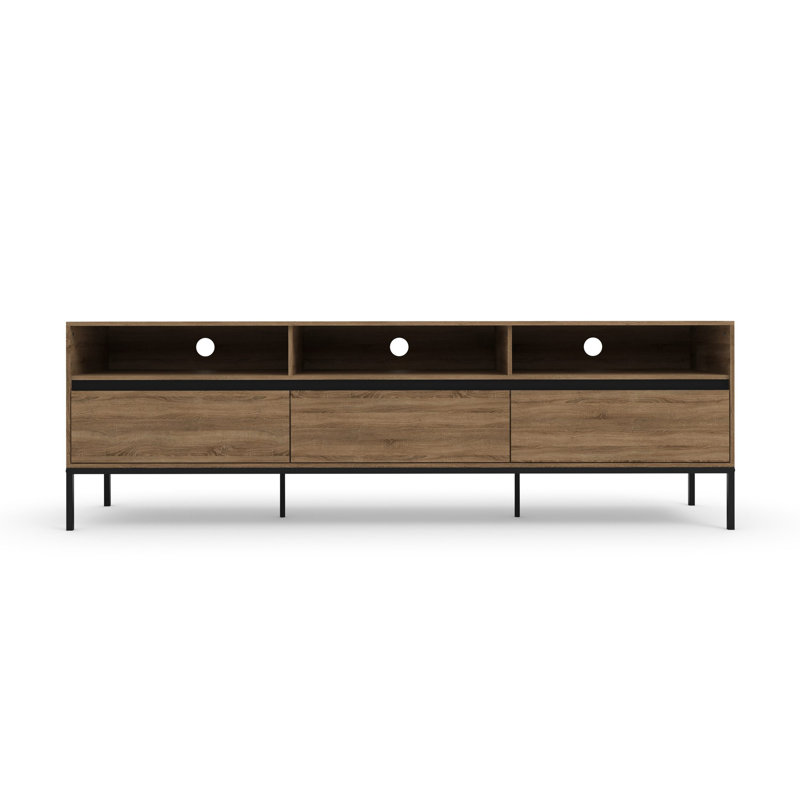Allysse Unfinished TV Stand with Fireplace Included