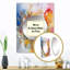 Plaire bleu, jaune et orange tourbillons colorés VI - miroir mural décoratif minimaliste, miroir moderne, art imprimé en métal-1070527500