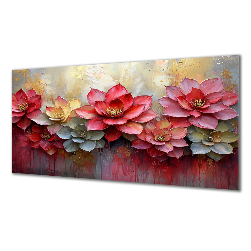 Tawana - Succulent métal, art mural, H 28 po x l 60 po