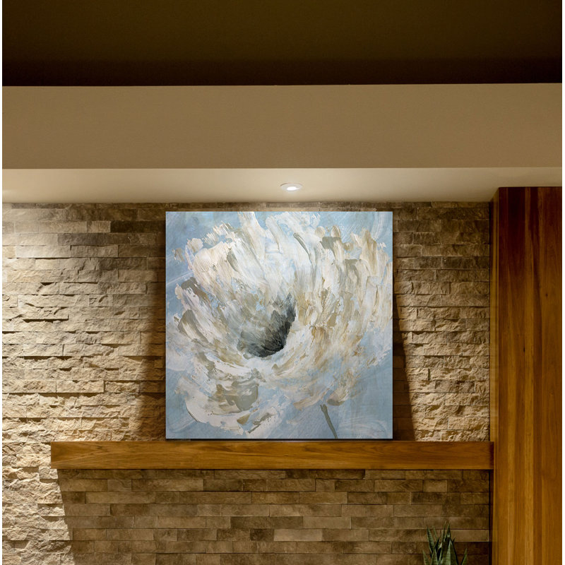 « blue blanc ii », peinture sur toile tendue, H 24 po x l 24 po x P 1,5 po