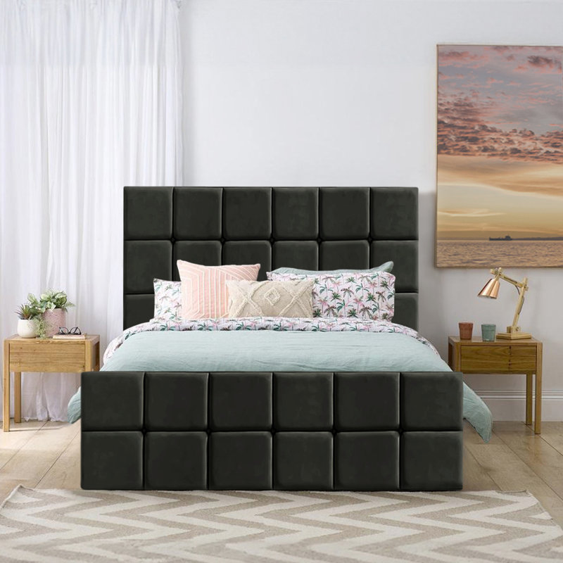Tolya Storage Bed, Asphalt, Double (4'6)