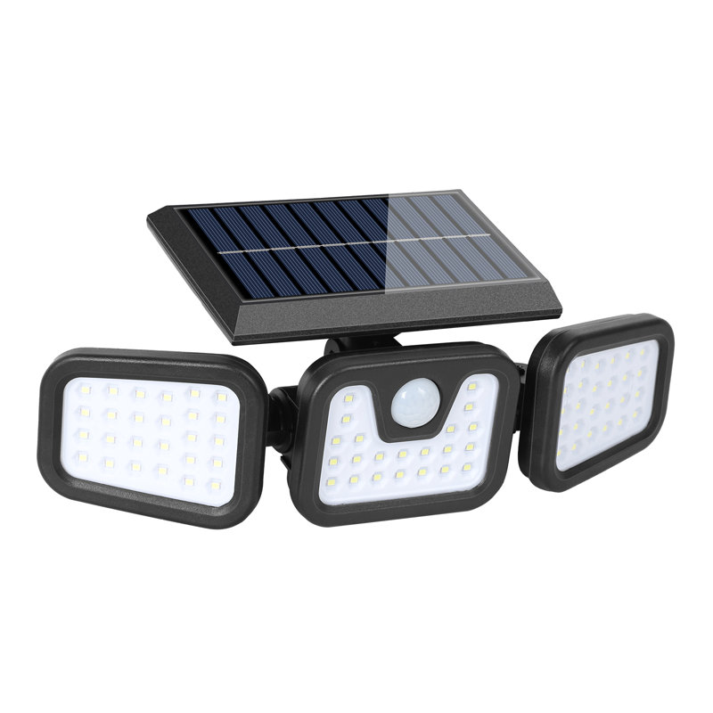 Lumière DEL solaire à 3 têtes