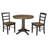 4 - Person Extendable Solid Wood Top Pedestal Dining Set-66449171-111463898