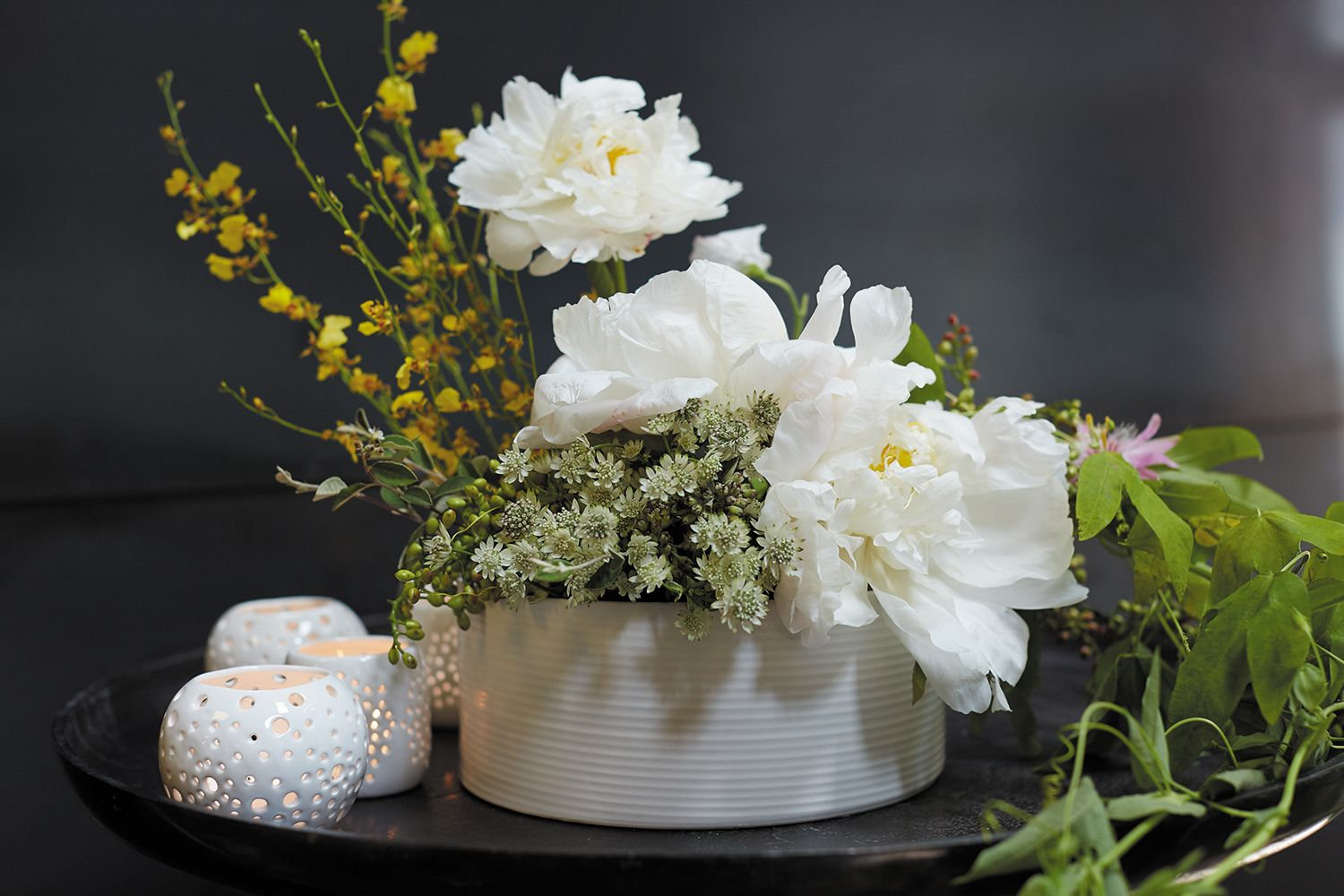 Canella Handmade Ceramic Pot Planter, 4" H x 9" W x 9" D